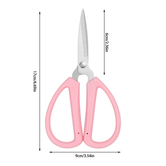 LanSuare Stainless Steel Household Scissors, Pointed DIY Small Scissors, for Office, Study, Fabric, Thread, Plastic Cutting
