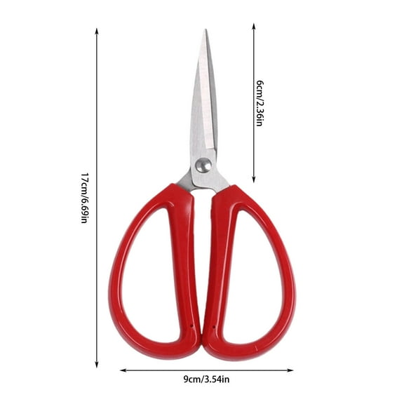 LanSuare Stainless Steel Household Scissors, Pointed DIY Small Scissors, for Office, Study, Fabric, Thread, Plastic Cutting