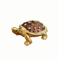 LanSuare Tortoise Jewelry Box, Light Desktop Decoration Storage, Household Ring Earrings Organizer, Suitable for Vanity, Gift, Bedroom Decor