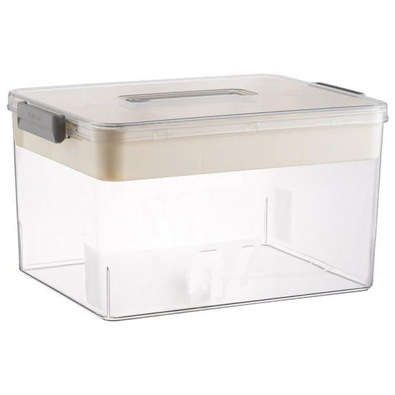 LanSuare Transparent Medicine Organizer, Large-Capacity Household Pill ...