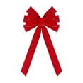 thumbnail image 1 of LanSuare Velvet Bows Christmas Tree Ornaments, Red Velvet Bows with Glitter Gold Edge, for Indoor, Outdoor, Wreaths, Holiday Xmas Tree, Wrapping Crafts, 1 of 6