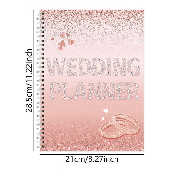LanSuare Wedding Planning Notebook, Organizer with Coil Binding, Plan Formulation Journal - Essential for Brides, Event Coordinators, Marriage Preparation