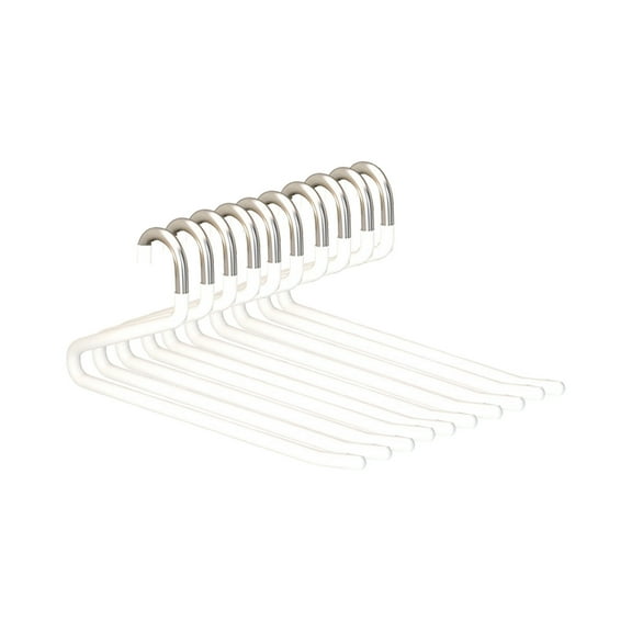 LanSuare Z-Shaped Pants Hanger, Non-Slip Trouser Clip Organizer, Slim Wardrobe Space Saver for Suits/Jeans, Stainless Steel Uniform Storage Rack