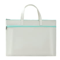 LanSuare Zipper Pouch File Bag, Large Pocket Waterproof A4 Foldable, Document Storage with Handle, Ideal for Travel, Office, Organizing Papers, Contracts