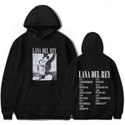 HXZQJECV Lana Del Rey Norman Rockwell Tour Merch Hoodie Sweatshirt New Logo Women/Men Cosplay Hooded Longsleeve