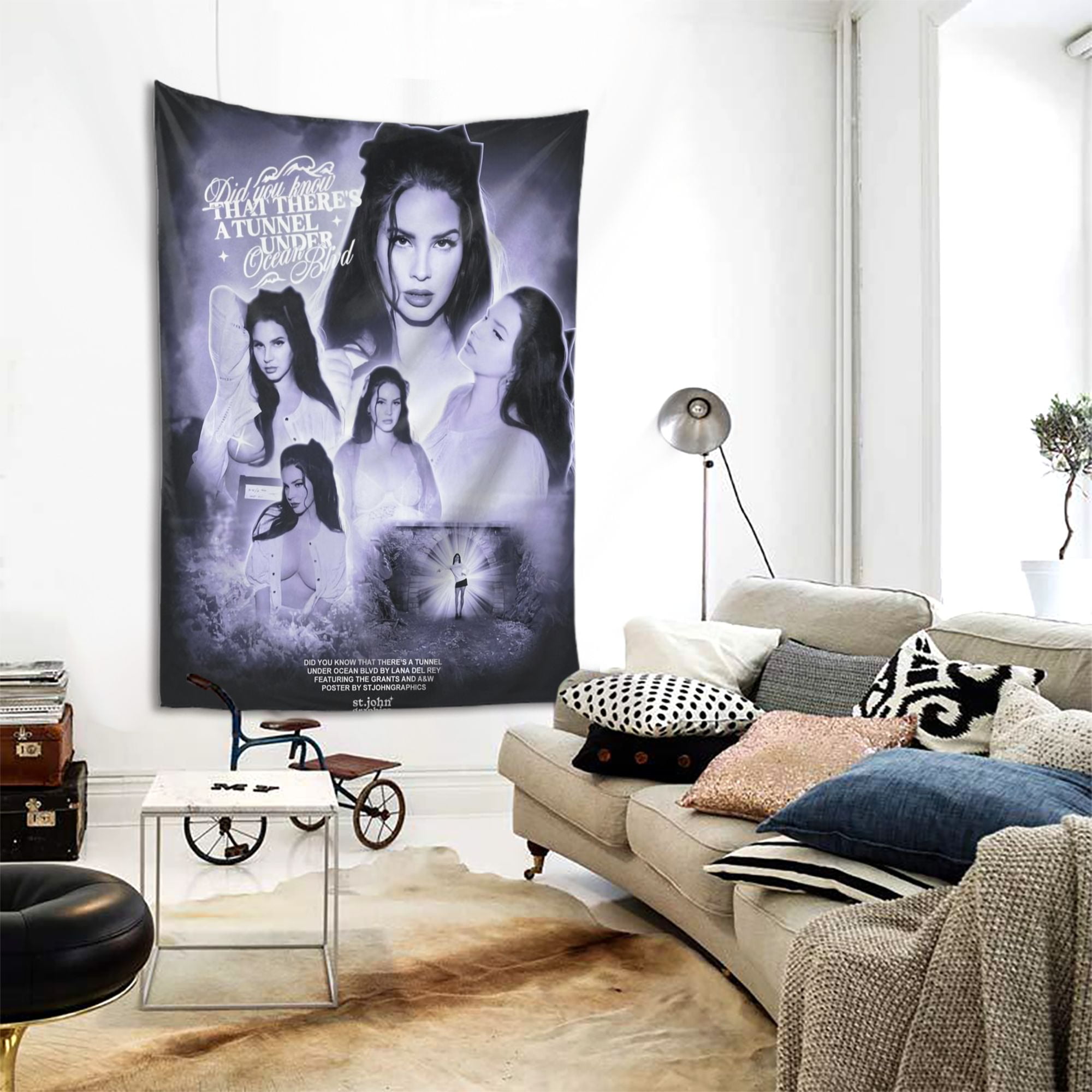 Lana Del Rey Tapestry Poster Home Decor Tapestries Aesthetic Music Wall Hanging Blanket for Bedroom Living Room Dorm 60x51 Inch Walmart