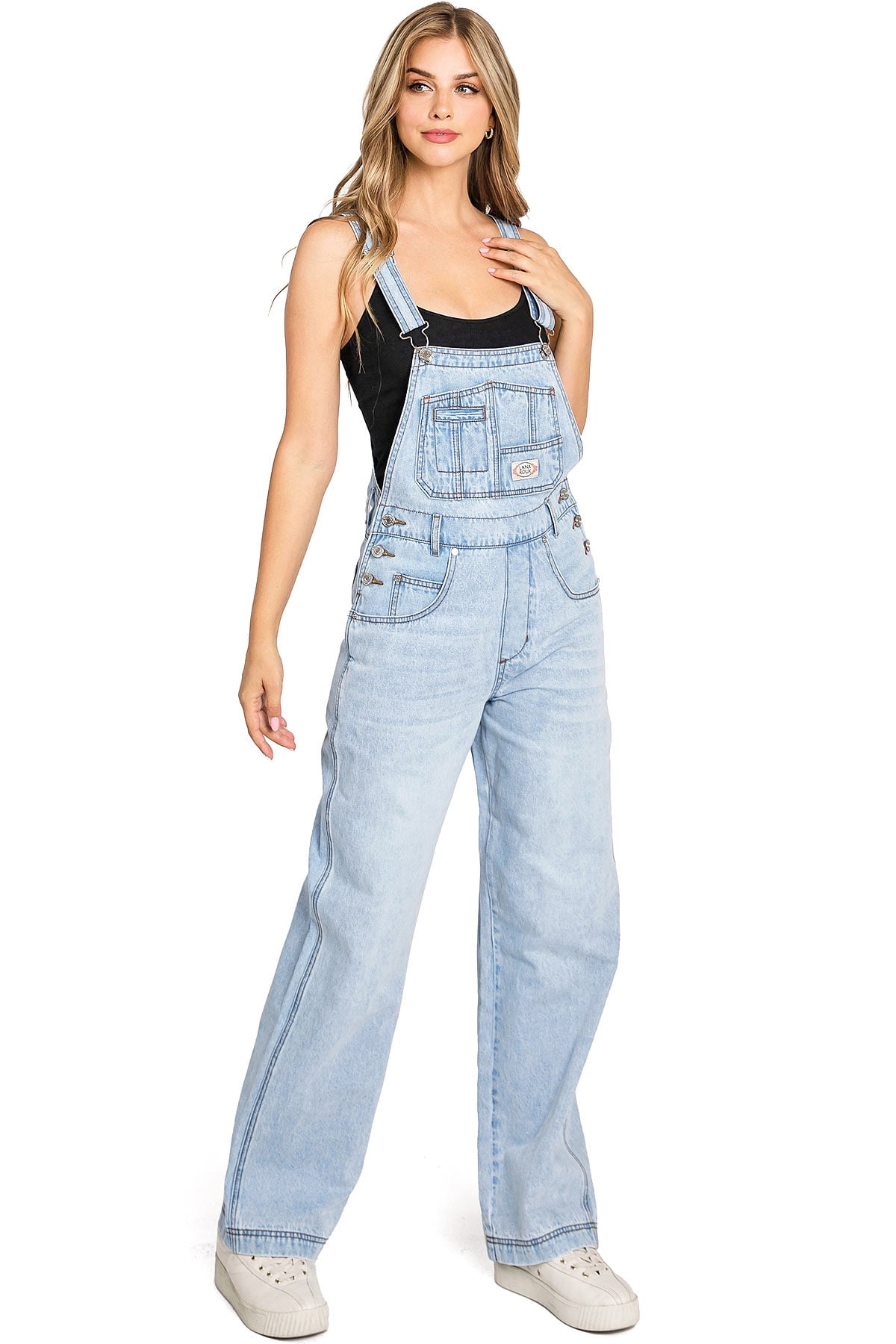パンツ SmokeRise Stacked Utility Denim Overalls Smoke Rise High Rise Stacked Utility Denim Black | Chicago