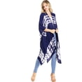 thumbnail image 1 of Lana Roux Women's Lightweight Boho Layering Kimono (One Size, Navy), 1 of 4