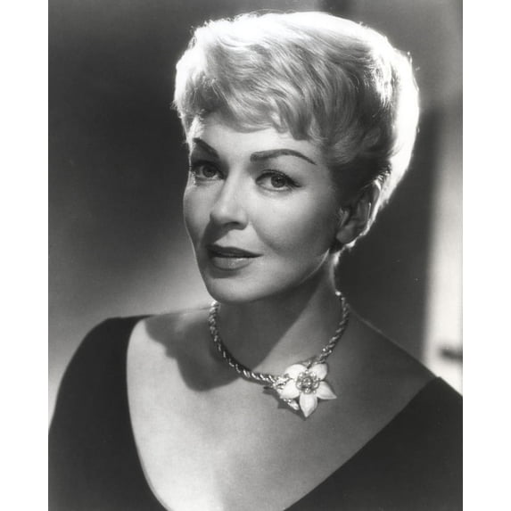Lana Turner Portrait in Black Dress with Necklace Photo Print (8 x 10)