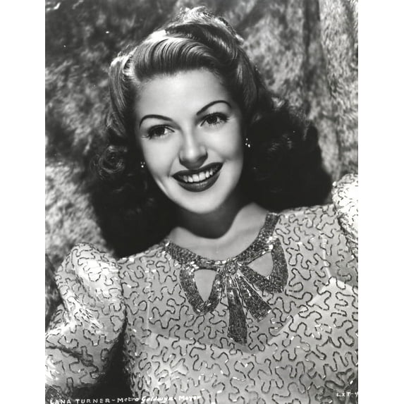 Lana Turner Red lipstick Laying Pose Photo Print (8 x 10)