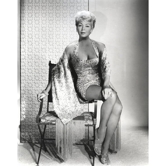 Lana Turner Siting Pose in Black and White Photo Print (24 x 30)