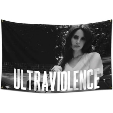 Lana del Singer Rey Flag Tapestry Ultraviolences Album Cover Flag Tapestry 40x60 in Wall Hanging Living Room Bedroom Dorm Aesthetic Decor