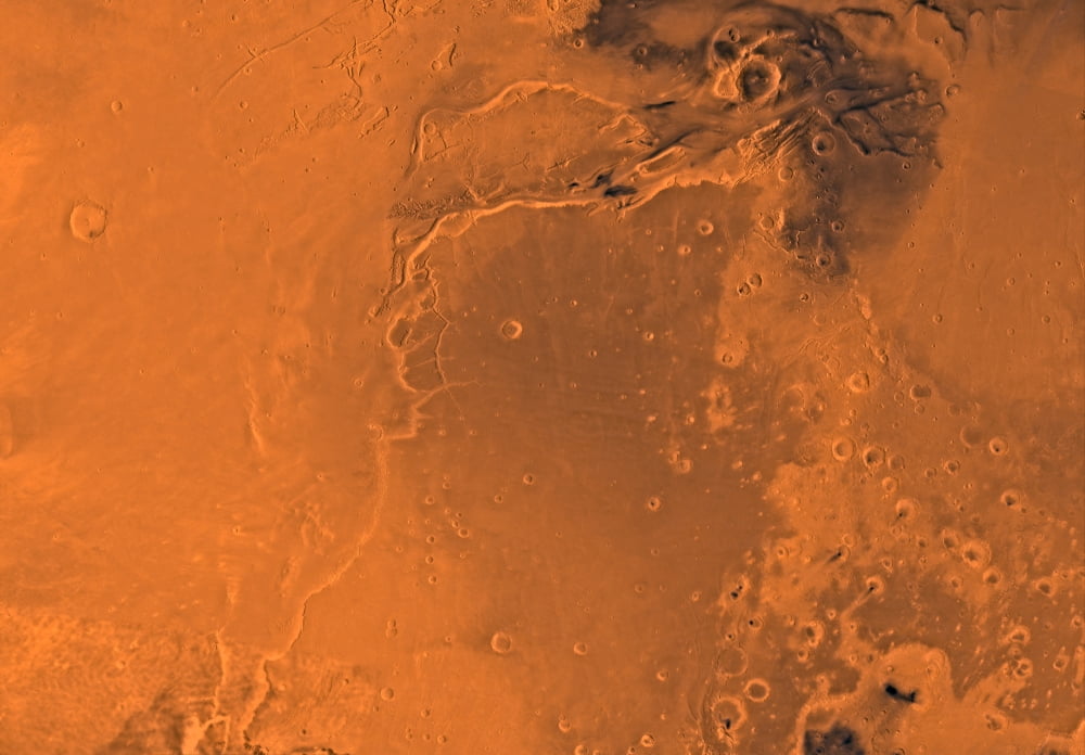 Lanae Palus region of Mars Canvas Art - Stocktrek Images (34 x 24)