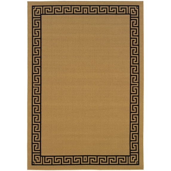 Oriental Weavers Lanai 3'7" x 5'6" Machine Woven Rug in Beige