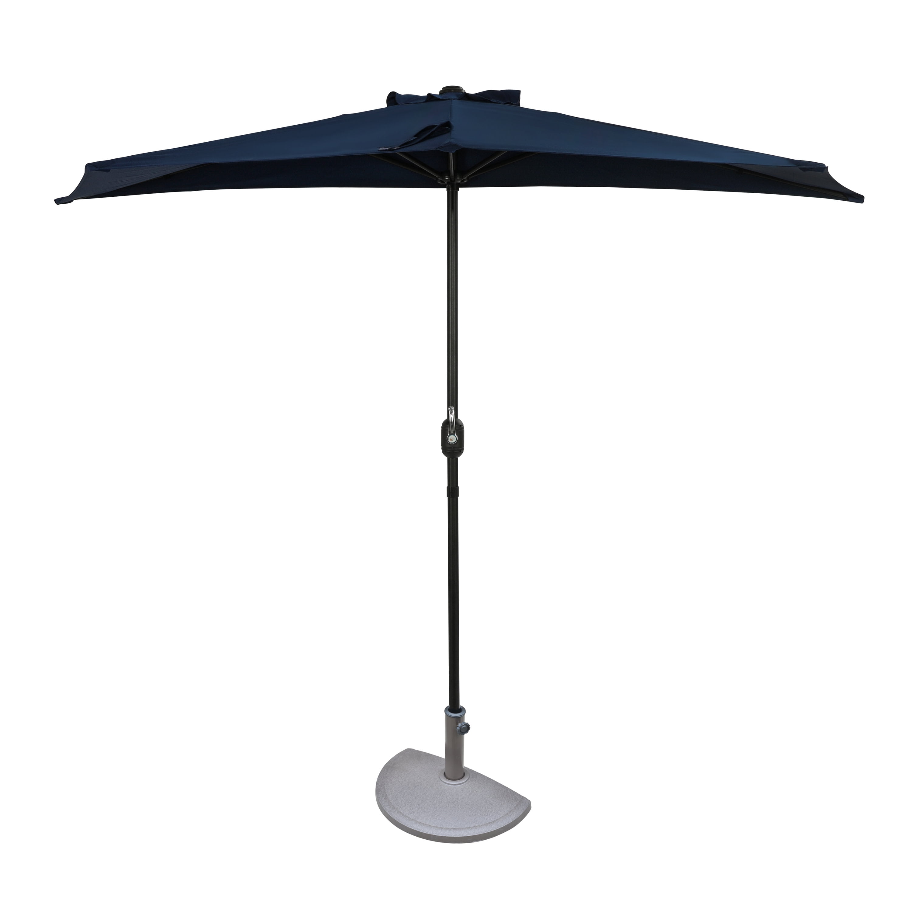 half canopy patio umbrella Round Outdoor Umbrella Orange / 9FT This market umbrella is constructed from tough polyester fabric with durable steel ribs Villacera 9-ft Half Umbrella Outdoor