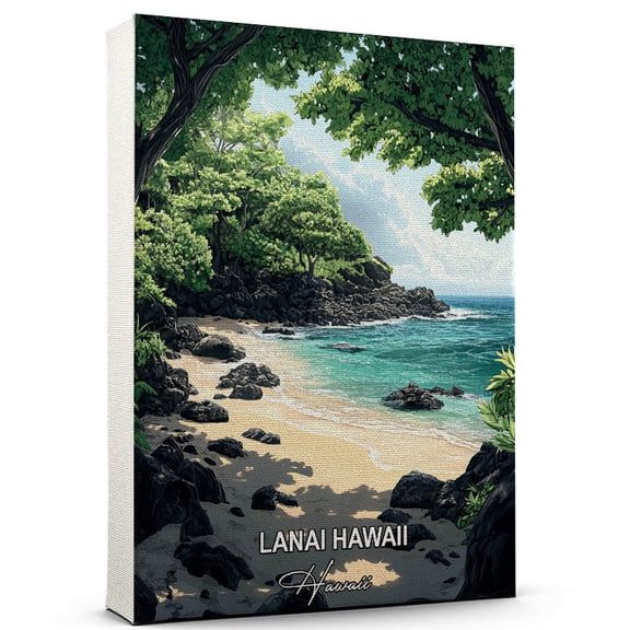 Lanai Hawaii Travel Canvas Wall Art Hawaii Canvas A Scenic Artwork That Evokes Calmness, Wanderlust, and Connection with the World