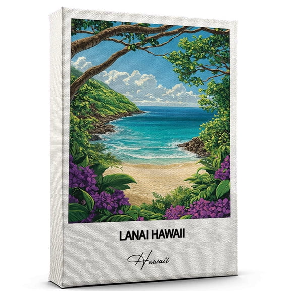 Lanai Hawaii Travel Wall Canvas Elegant and Cultural Art Print Hawaii Canvas Print Ideal Gift for Travel Lovers
