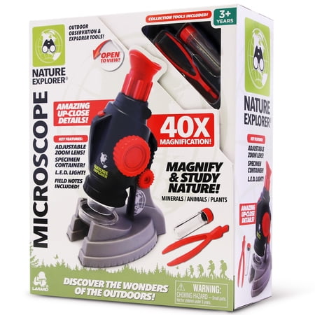 Lanard Nature Explorer: Microscope - Magnify & Study Nature, Outdoor Observation & Explorer Tool, Adjustable Zoom Lens, STEM Toy, Kids Ages 3+