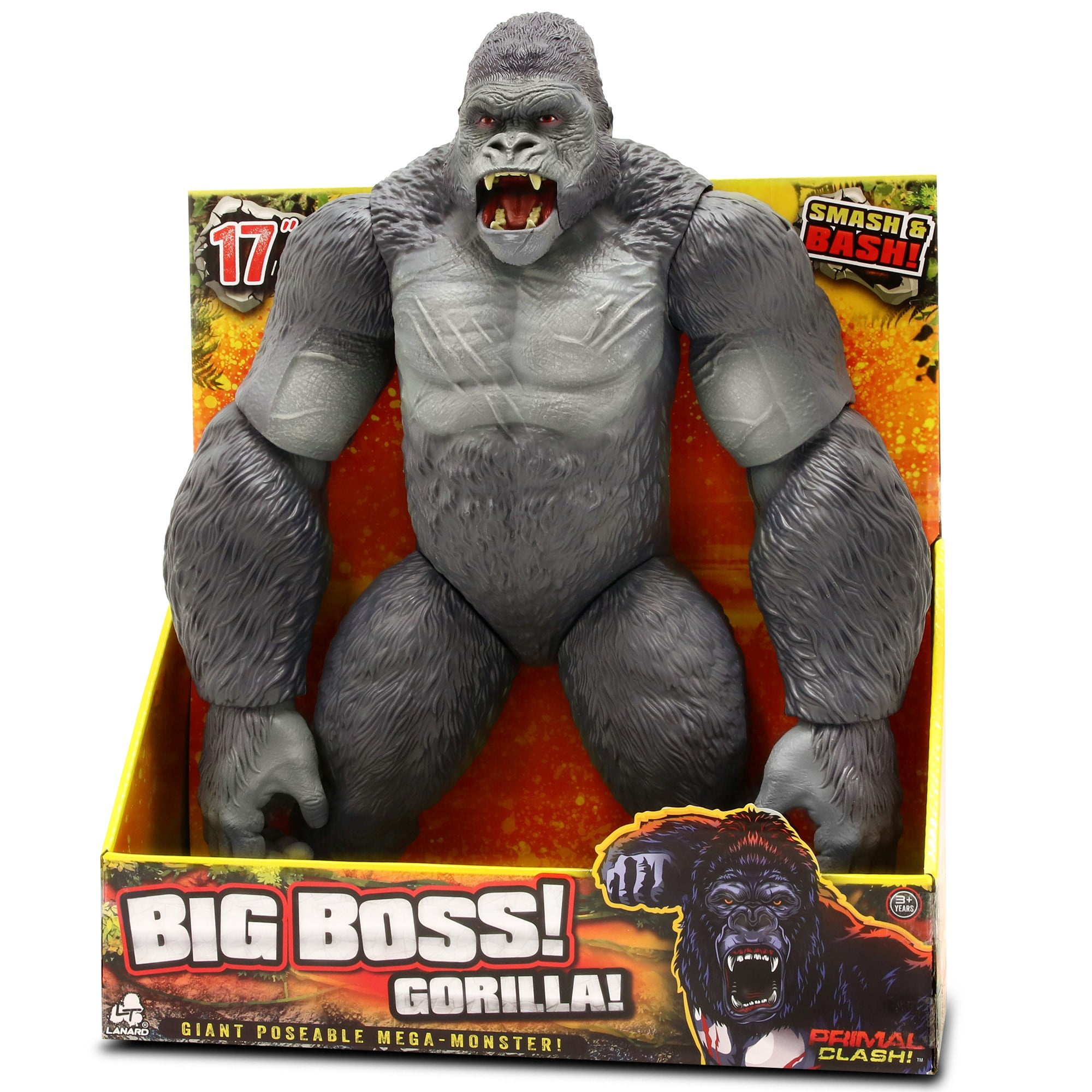 Lanard Primal Clash! Big Boss Gorilla! 17'' Action Figure, Giant
