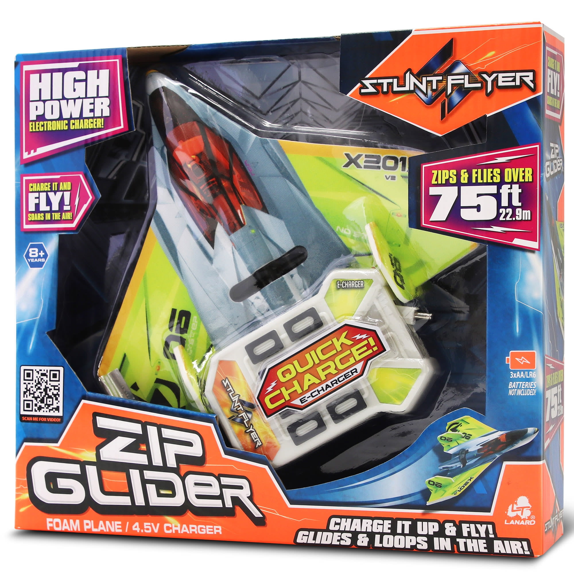 Lanard: Stunt Plane Flyer - Zip Glider - Super High-Flying Toy