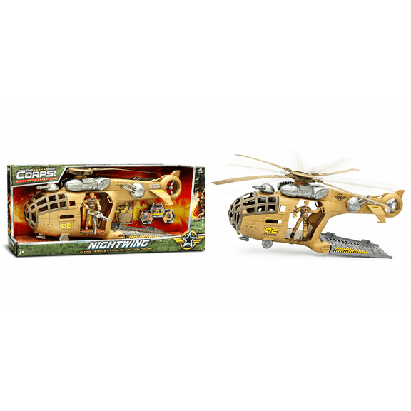 Lanard The Corps! Nightwing Copter Rescue Helicopter Play Set for Ages 3+