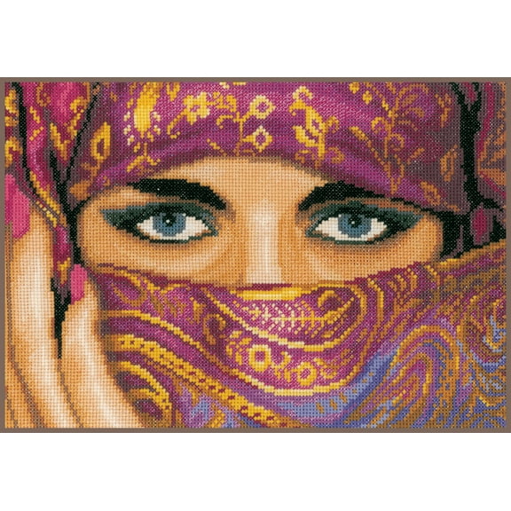 Lanarte Counted Cross Stitch Kit Veiled Woman 10.8 x 7.6