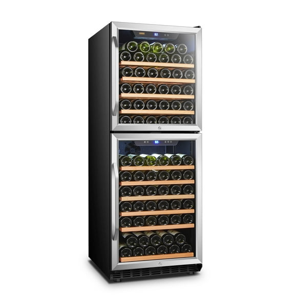 Lanbo 130 Bottle Built-in Dual Zone Wine Refrigerator 24 inch Width
