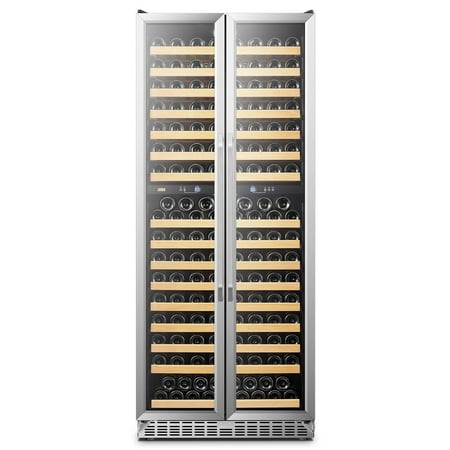 Lanbo 32 inch 255 Bottle Dual Zone Compressor Freestanding Wine Refrigerator