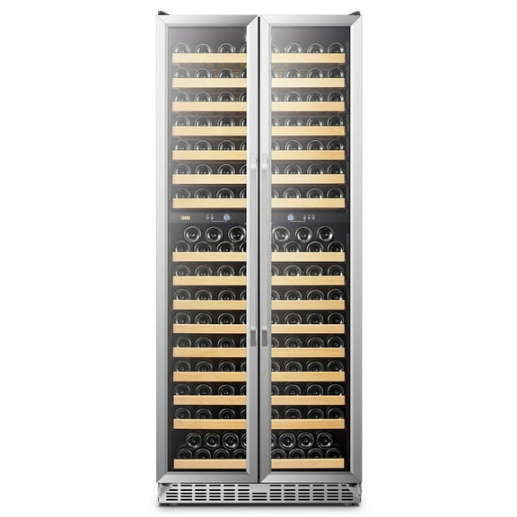 Lanbo 32 inch 255 Bottle Dual Zone Compressor Freestanding Wine Refrigerator