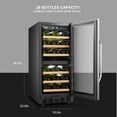 thumbnail image 1 of Lanbo LW28D - 15 Inch Dual Zone (Built In or Freestanding) Compressor Wine Cooler, 28 Bottle Capacity, 1 of 2