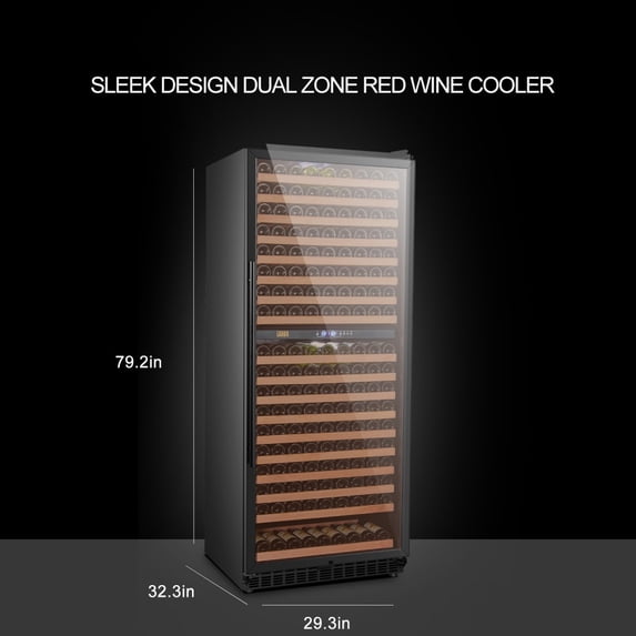 Lanbo LW306D Dual Zone (Built In or Freestanding) Compressor Wine Cooler, 287 Bottle Capacity