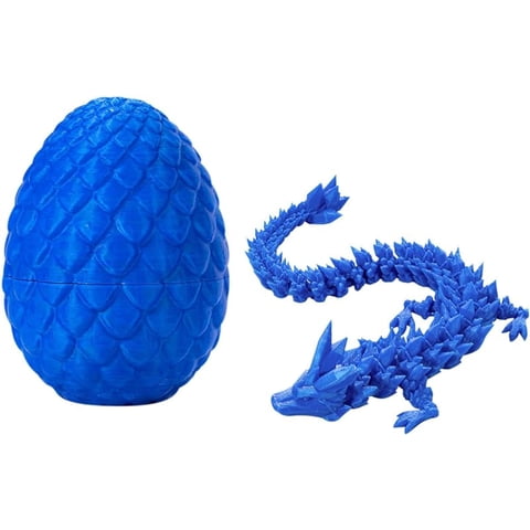 Lanbtorn Easter Egg, Dragon Egg, 12In Dragon Toy, 3D Printed Dragon Fidget Toys, 3D Printed Dragon Egg with Articulated Dragon Inside, Fidget Toys for Autism/ADHD, Easter Gifts