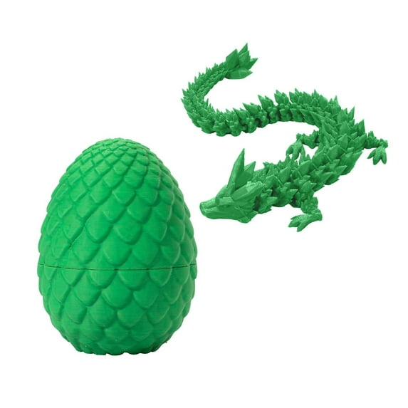 Lanbtorn Easter Egg, Dragon Egg, 12In Dragon Toy, 3D Printed Dragon Fidget Toys, 3D Printed Dragon Egg with Articulated Dragon Inside, Fidget Toys for Autism/ADHD, Easter Gifts