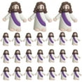 Lanbtorn Mini Jesus Figurine, 24 Pcs Jesus Toys Little Jesus Figurine