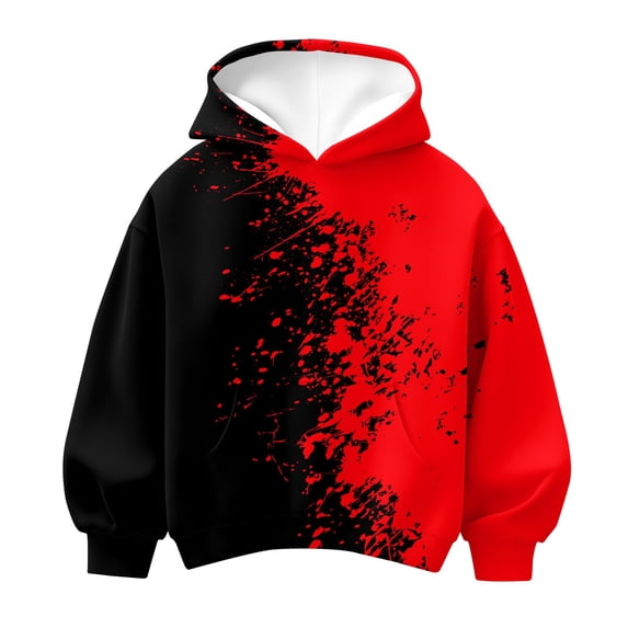 Lanbubble Boys' 3D Graphic Pullover Hoodie Long Sleeve Hooded Sweatshirt with Kangaroo Pocket Sizes 7-14Y