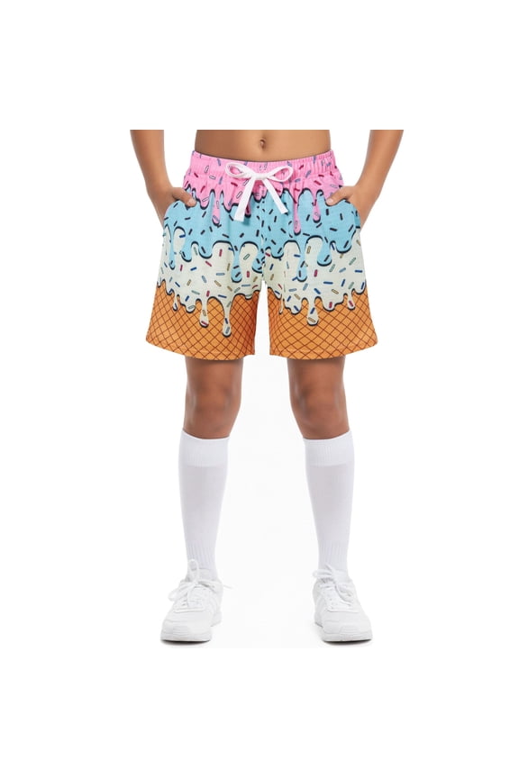Boys Athletic Groundwork Performance Shorts Kids Mesh Breathable Quick Dry Stretch Basketball Active Sweat Shorts for 7-14 Years