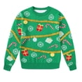 thumbnail image 1 of Lanbubble Boys Girls Ugly Christmas Sweater Holiday Party Pullover Xmas Sweatshirt for Kids Size 7-14, 1 of 11