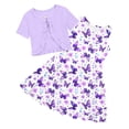 thumbnail image 1 of Lanbubble Girls Dresses Sleeveless Summer Dress with Cardigan for Kids Casual, 5-6 Years, 1 of 6