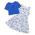 thumbnail image 1 of Lanbubble Girls Dresses Sleeveless Summer Dress with Cardigan for Kids Casual, 7-8 Years, 1 of 9