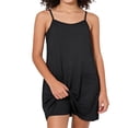 thumbnail image 1 of Lanbubble Girls Dress with Shorts Casual Spaghetti Straps Romper Dresses with Pockets 8-14 Years, 1 of 8