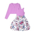 thumbnail image 1 of Lanbubble Girls 2 Piece Dress Set Sleeveless Bubble Dress with Cardigan & Side Pockets for Party Daily Wear Size 5-12Y, 1 of 7
