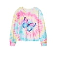 thumbnail image 1 of Lanbubble Girls Long Sleeve T Shirt Casual Graphic Tie Dye Top 7-12Y, 1 of 12