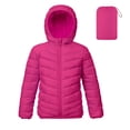 thumbnail image 1 of Lanbubble Girls Puffer Jacket Hooded Packable Winter Coat with Pockets Lightweight Warm Outerwear for Kids, Sizes 4-12 Years, 1 of 11
