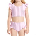 thumbnail image 1 of Lanbubble Girls Ruffle Tankini Swimsuit High Waisted 2 Piece Bathing Suit Beach Swimwear For Toddler Girl 4-5 Years, 1 of 8