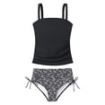 thumbnail image 1 of Lanbubble Girls Tankini Swimsuits for Teens 2 Piece Padded Bathing Suit Drawstring Swimwear Set 9-16T, 1 of 10