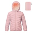thumbnail image 1 of Lanbubble Girls Puffer Jacket Hooded Packable Winter Coat with Pockets Lightweight Warm Outerwear for Kids, Sizes 4-12 Years, 1 of 11