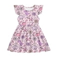 thumbnail image 1 of Lanbubble Toddler Girls Dress Summer Casual Sundress Ruffle Flutter Sleeveless Dinosaur Dresses 5-6 Years, 1 of 6