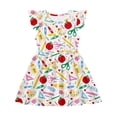 thumbnail image 1 of Lanbubble Toddler Girls Dress Summer Casual Sundress Ruffle Flutter Sleeveless Dresses 4-5 Years, 1 of 7