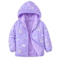 thumbnail image 1 of Lanbubble Toddler Girls Waterproof Jacket Fleece Lined Winter Coat Hooded Windbreaker Outerwear 2-6 Years, 1 of 7