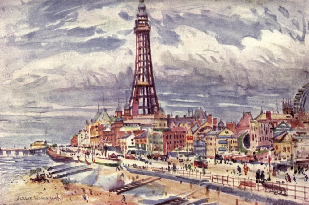 Lancashire 1921 Blackpool Canvas Art - Albert Woods (18 x 24)